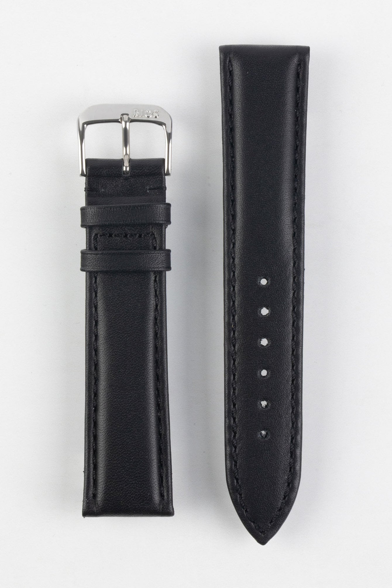 RIOS1931 OFF SHORE Hydrophobic Leather Watch Strap in BLACK