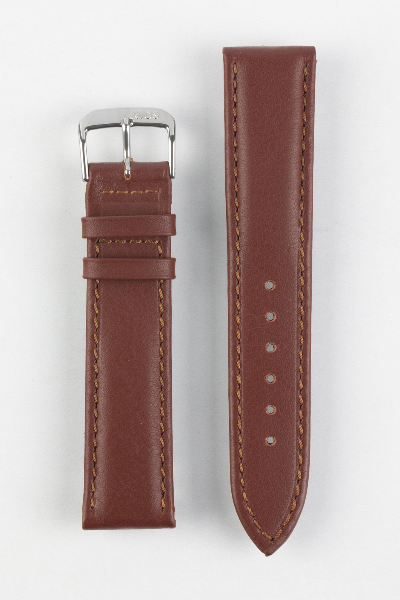 RIOS1931 OFF SHORE Hydrophobic Leather Watch Strap in MAHOGANY