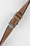 RIOS1931 OXFORD Flat-Padded Vintage Leather Watch Strap in MAHOGANY