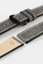 RIOS1931 OXFORD Flat-Padded Vintage Leather Watch Strap in STONE GREY