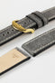 RIOS1931 OXFORD Flat-Padded Vintage Leather Watch Strap in STONE GREY