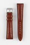 RIOS1931 PRESIDENT Genuine Alligator Round-Padding Watch Strap in MAHOGANY