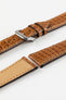 RIOS1931 PRESTIGE Genuine Alligator Flank Watch Strap in COGNAC