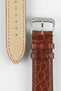 RIOS1931 PRESTIGE Genuine Alligator Flank Watch Strap in MAHOGANY