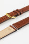 RIOS1931 PRESTIGE Genuine Alligator Flank Watch Strap in MAHOGANY