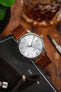 RIOS1931 PRESTIGE Genuine Alligator Flank Watch Strap in MAHOGANY