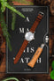 RIOS1931 PRESTIGE Genuine Alligator Flank Watch Strap in MAHOGANY