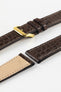 RIOS1931 PRESTIGE Genuine Alligator Flank Watch Strap in MOCHA