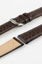 RIOS1931 PRESTIGE Genuine Alligator Flank Watch Strap in MOCHA