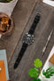 RIOS1931 SENATOR Genuine Alligator Square-Padding Watch Strap in BLACK