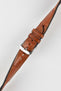 RIOS1931 SENATOR Genuine Alligator Square-Padding Watch Strap in COGNAC