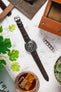 RIOS1931 SENATOR Genuine Alligator Square-Padding Watch Strap in MOCHA