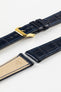 RIOS1931 SENATOR Genuine Alligator Square-Padding Watch Strap in OCEAN BLUE