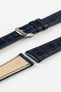 RIOS1931 SENATOR Genuine Alligator Square-Padding Watch Strap in OCEAN BLUE