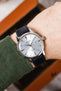 RIOS1931 SENATOR Genuine Alligator Square-Padding Watch Strap in OCEAN BLUE