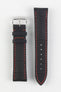 RIOS1931 SPEED Water Resistant Alligator-Embossed Leather Watch Strap in BLACK