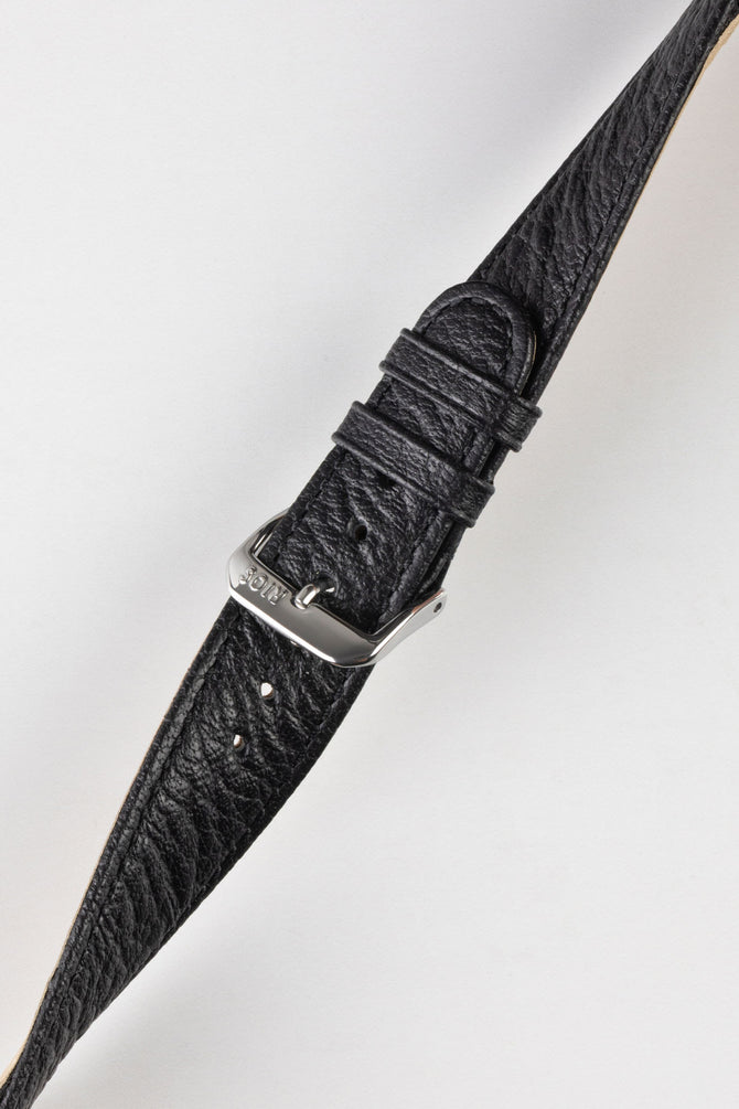 RIOS1931 TEXAS Genuine Buffalo Leather Watch Strap in BLACK