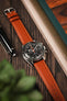 RIOS1931 TEXAS Genuine Buffalo Leather Watch Strap in COGNAC