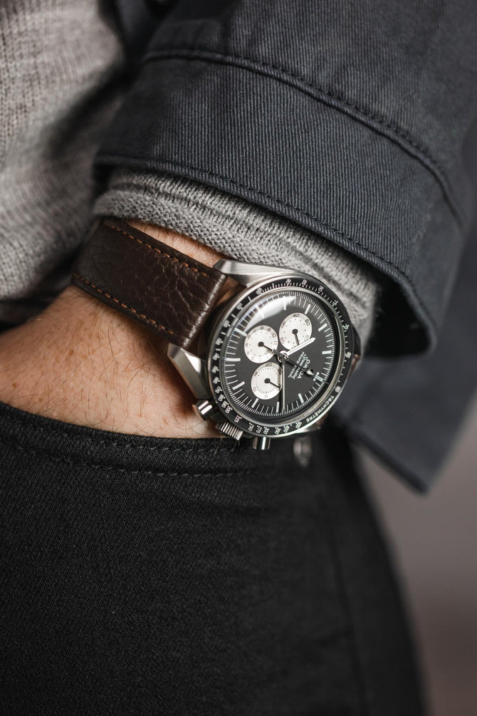RIOS1931 TEXAS Genuine Buffalo Leather Watch Strap in MOCHA