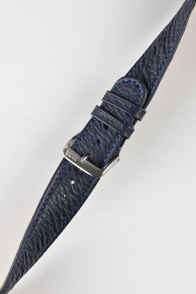 RIOS1931 TEXAS Genuine Buffalo Leather Watch Strap in OCEAN BLUE