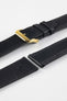 RIOS1931 TOBACCO Genuine Pigskin Leather Watch Strap in BLACK