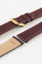 RIOS1931 TOSCANA Square-Padded Calfskin Leather Watch Strap in BURGUNDY