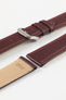 RIOS1931 TOSCANA Square-Padded Calfskin Leather Watch Strap in BURGUNDY