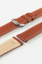 RIOS1931 TOSCANA Square-Padded Calfskin Leather Watch Strap in COGNAC