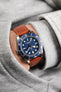 RIOS1931 TOSCANA Square-Padded Calfskin Leather Watch Strap in COGNAC