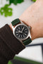 RIOS1931 TOSCANA Square-Padded Calfskin Leather Watch Strap in FOREST GREEN