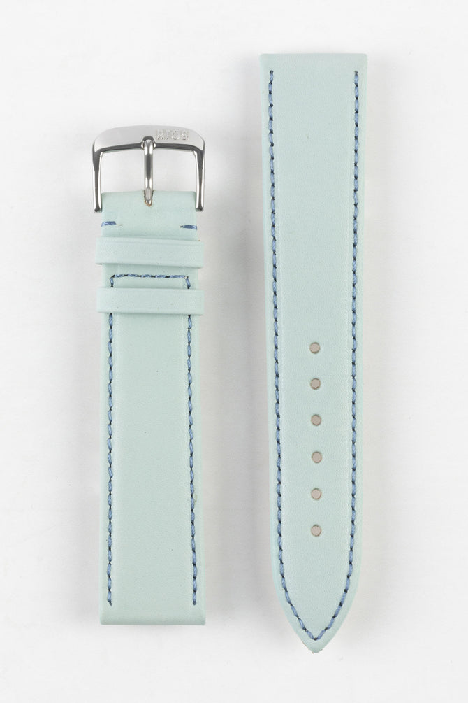 RIOS1931 TOSCANA Square-Padded Calfskin Leather Watch Strap in ICE BLUE