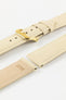 RIOS1931 TOSCANA Square-Padded Calfskin Leather Watch Strap in SAND