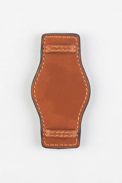 RIOS1931 TULA Genuine Russia Leather Bund Watch Strap in COGNAC