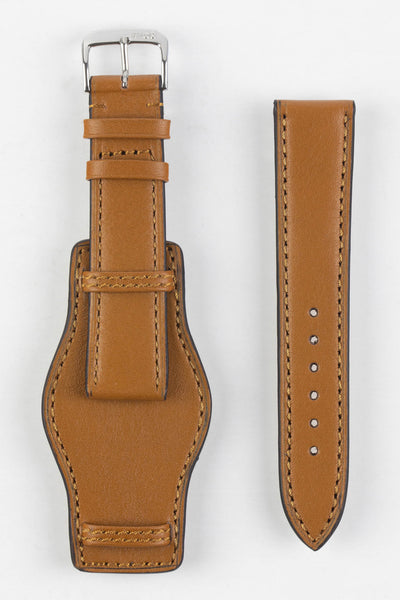 RIOS1931 TULA Genuine Russia Leather Bund Watch Strap in HONEY