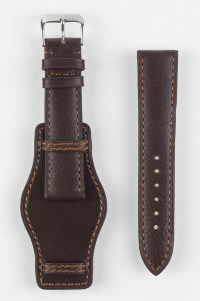 RIOS1931 TULA Genuine Russia Leather Bund Watch Strap in MOCHA