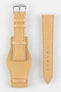 RIOS1931 TULA Genuine Russia Leather Bund Watch Strap in SAND