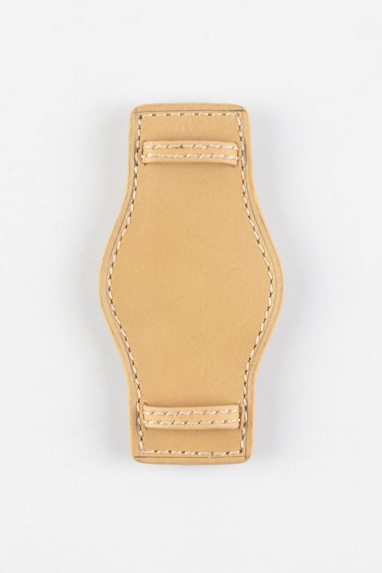 RIOS1931 TULA Genuine Russia Leather Bund Watch Strap in SAND