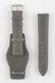 RIOS1931 TULA Genuine Russia Leather Bund Watch Strap in STONE GREY