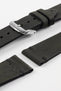 black vintage leather watch strap 