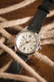 black vintage leather watch strap 