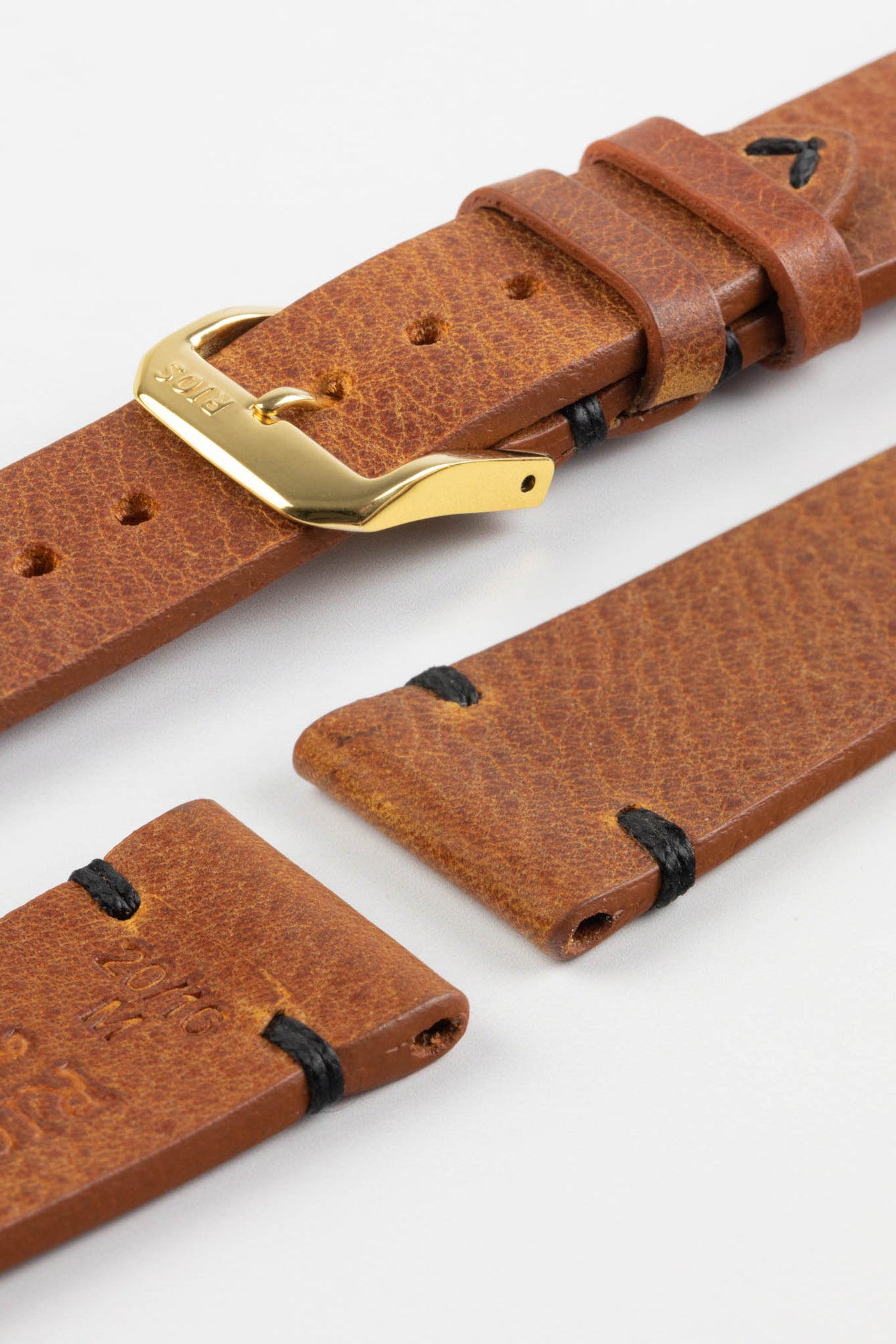 RIOS1931 WALKER Genuine Vintage Leather Watch Strap in COGNAC