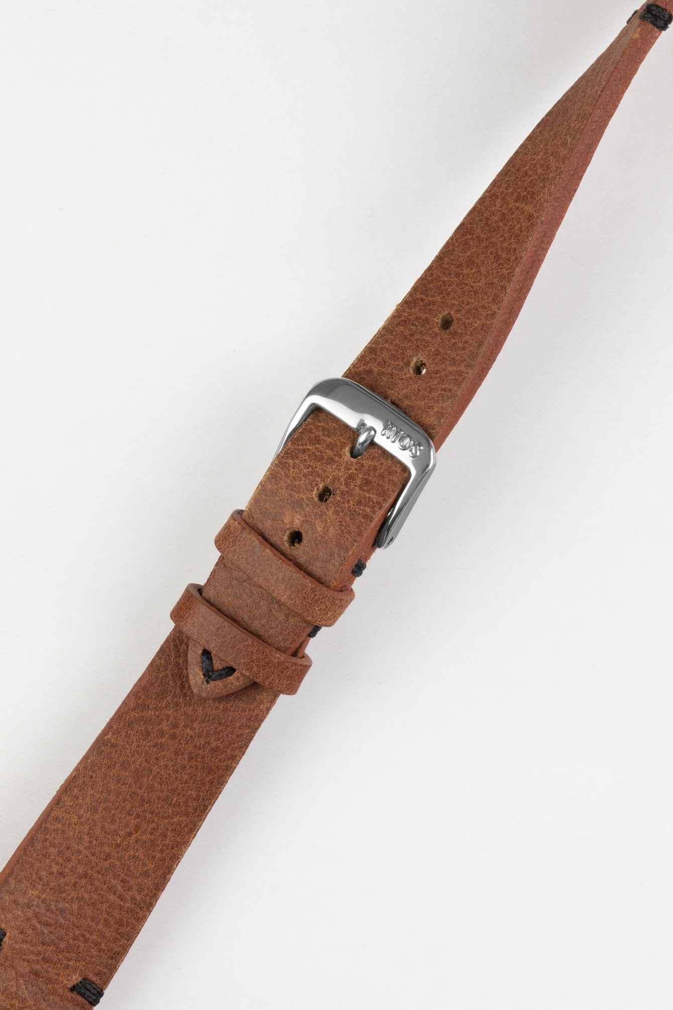 RIOS1931 WALKER Genuine Vintage Leather Watch Strap in MAHOGANY