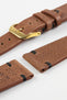RIOS1931 WALKER Genuine Vintage Leather Watch Strap in MAHOGANY