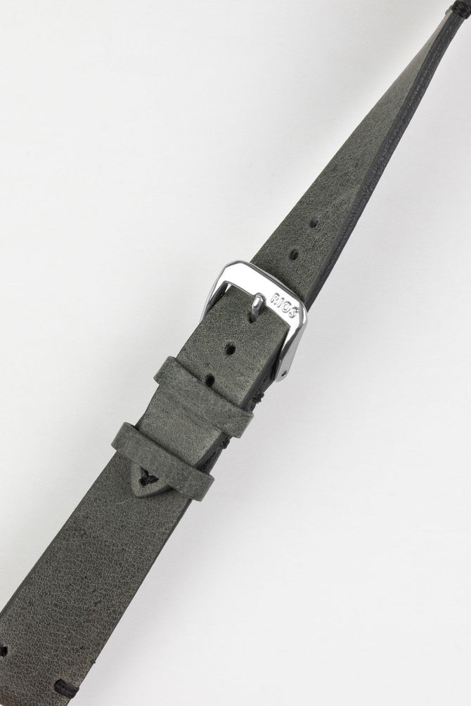 RIOS1931 WALKER Genuine Vintage Leather Watch Strap in STONE GREY