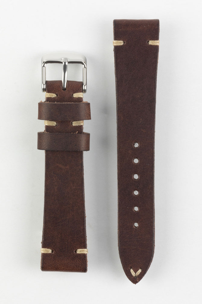 vintage brown leather watch strap 