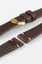 vintage brown leather watch strap 