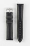 RIOS1931 WEILHEIM Organic Leather Watch Strap in BLACK