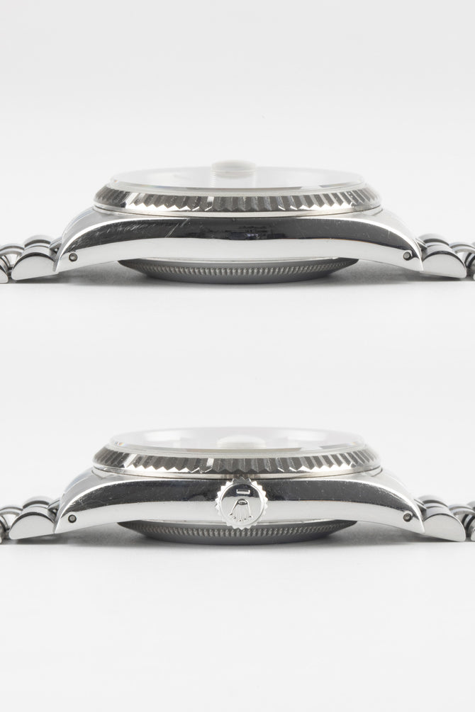 ROLEX 16234 Datejust 36mm Jubilee Stainless Steel Watch – Silver Dial with Baton Indexes