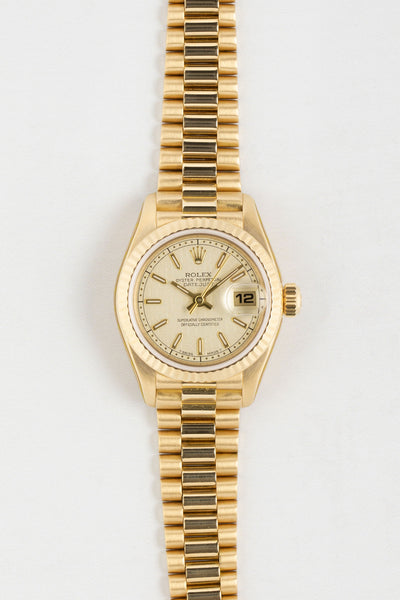 rolex datejust gold