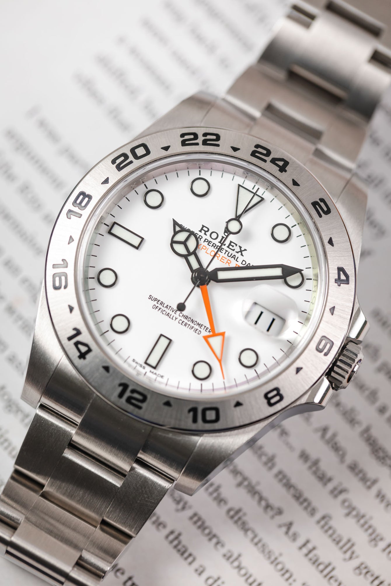 ROLEX 216570 Explorer II GMT 42mm Automatic Watch - White Dial